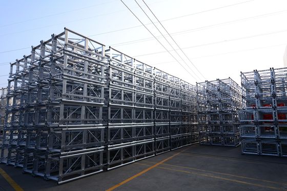 Hot Dip gegalvaniseerd 650 mm mast sectie met rack voor bouwplaats