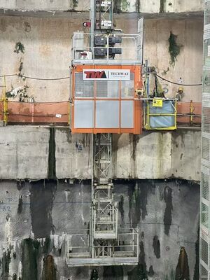 Q345B Staal 1000 kg Materiaalrek en Pinion Hoist Lift voor Tunnel