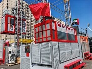 Goede prijs SC160/160 Twin Mast Building Material Lift, 30 Passagiers Lift Lift online