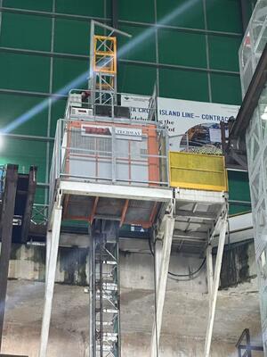 Buitenbouwhef Q345B van staal 1000 kg Materiaalrek en pinionhef voor tunnels