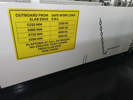 4200mm de Ladingsplatforms Intrekbare Superdeck MLP4200 van de Breedtebouw