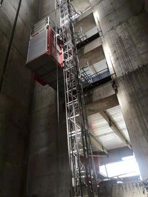 Constructie 500m 96m/min Passagiers- en materialenhef Lift Bevel Hecial Gearbox zware lift