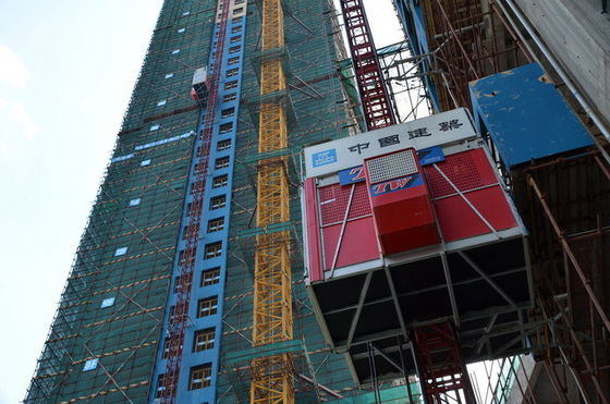 58 m/min Gebouw Constructie Lift 500 m Tijdelijke constructie liften
